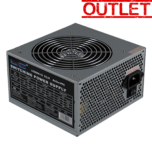 LCPower napajanje 600W LC600H12 V2.31 12CM FAN OUTLET Gigatron