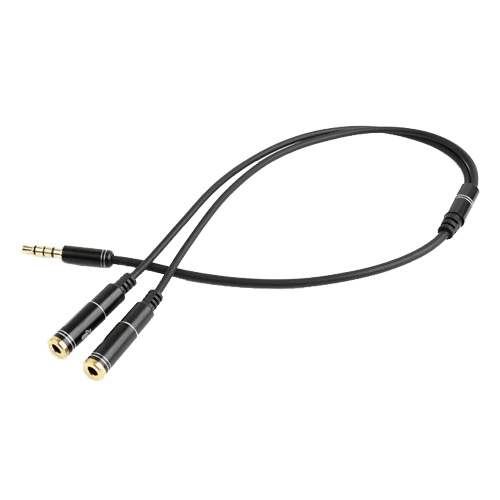 GEMBIRD AUX audio kabl 3.5mm 4-pola na 2x 3.5mm 3-pola (m/2ž) (Crni) - CCA-417 M,