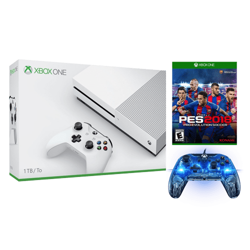 MICROSOFT konzola XBOX ONE S 1TB + PES 2018 + PDP AFTERGLOW WIRED