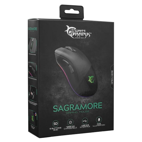 SOURIS GAMER WHITE SHARK SAGRAMORE (GM-9003) RGB / NOIR - Tunewtec Tunisie