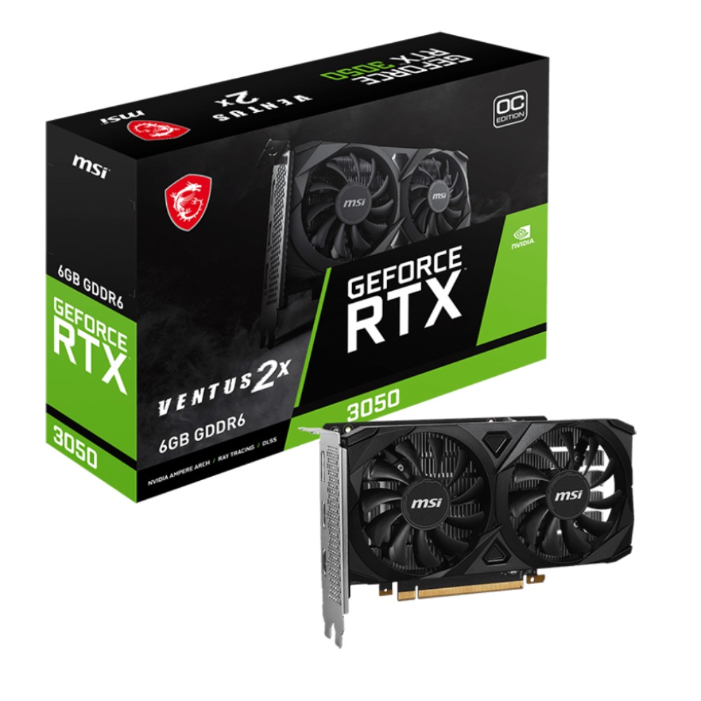 MSI GeForce RTX 3050 VENTUS 2X OC 6GB GDDR6 96-bit Grafička karta ...