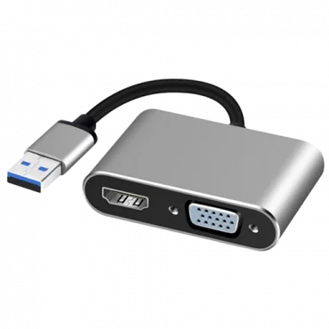 FAST ASIA Konverter USB 3.0 na HDMI+VGA