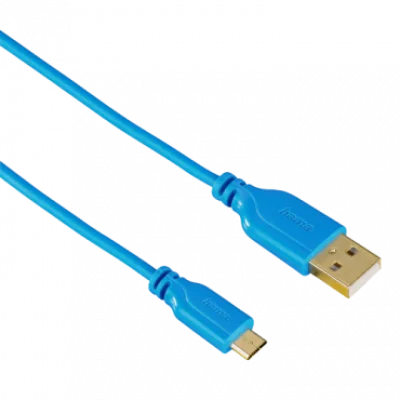HAMA Micro USB kabl, Flexi-Slim DS, 0.75m (Plavi) - 00135701,
