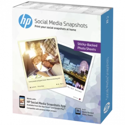 HP papir Social Media Snapshots Removable Sticky Photo - W2G60A