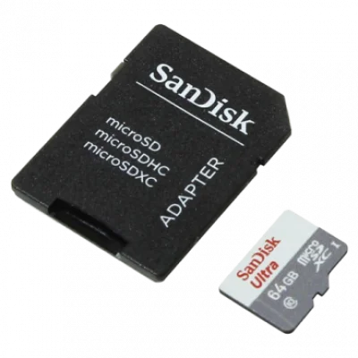 SANDISK Ultra microSDHC 64GB UHS-I sa adapterom - SDSQUNB-064G-GN3MA