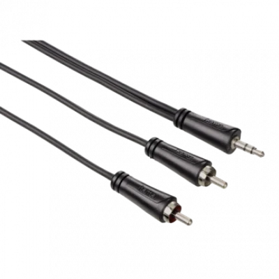 HAMA AUX audio kabl 3.5mm 3-pina na 2x RCA m/m 3m (Crni) - 00122296,