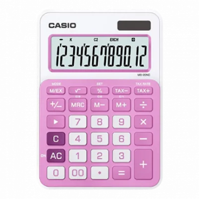 CASIO Kalkulator 3MS-20NC-PK (Roze)