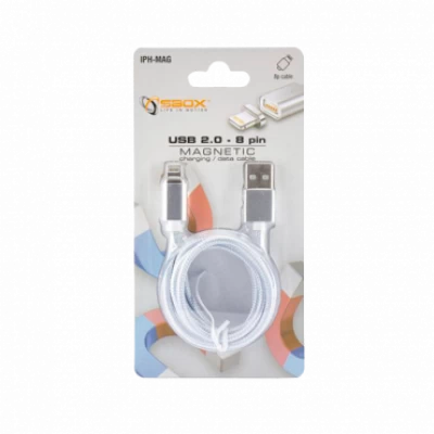 S-BOX Lightning USB kabl, magnetni konektor, 1m (Srebrni) - 1032,