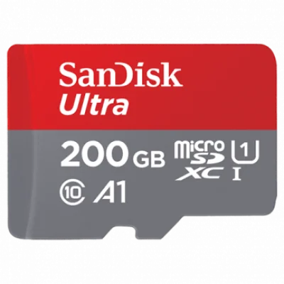 SANDISK Ultra® microSDXC 200GB UHS-I U1 A1 + adapter - SDSQUAR-200G-GN6MA