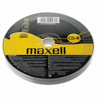 MAXELL CD-R 700MB 1/10 Shrink pack - MDCDR8052XSH