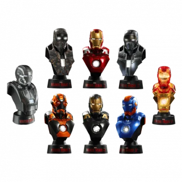SIDESHOW COLLECTIBLES Iron Man 3 Deluxe Set Series II 1/6 Scale Collectible Busts