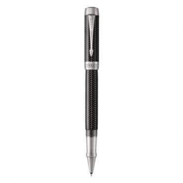PARKER Roler olovka Duofold Prestige Black Chevron CT 1945416 (Crna/Srebrna)