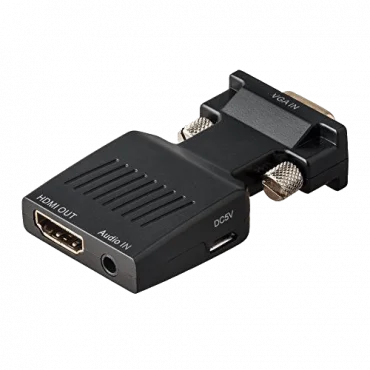 FAST ASIA adapter-konverter VGA na HDMI (+Audio 3.5mm) (m/ž-ž) (Crni),