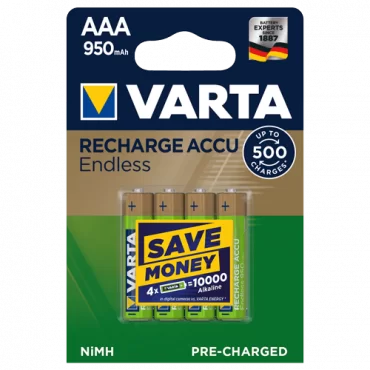 VARTA Punjive baterije Endless AAA 950 mAh 4/1