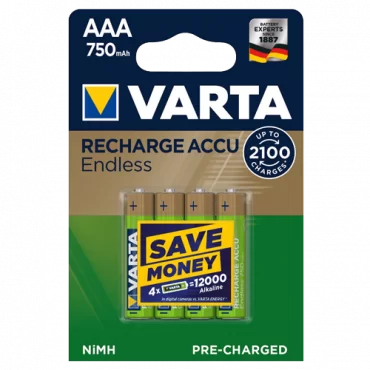 VARTA Punjive baterije Endless AAA 750 mAh 4/1