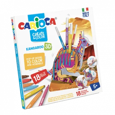 CARIOCA Flomaster set CREATE AND COLOR KANGAROO 3D 1/18 42903