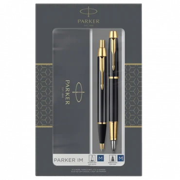 PARKER Set hemijska olovka & nalivpero IM Black GT - PK93216