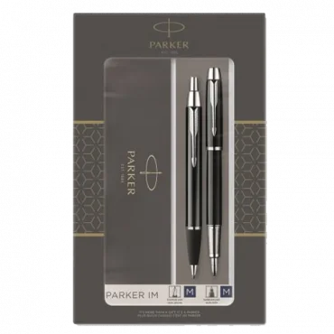 PARKER Set hemijska olovka & nalivpero IM Black CT - PK93215