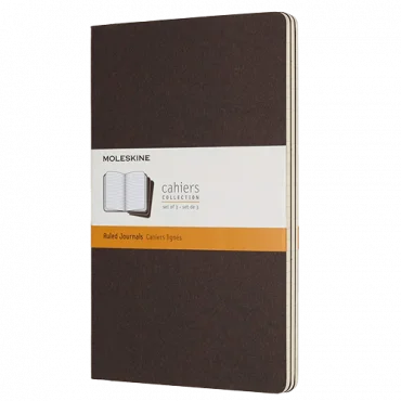 MOLESKINE Set Beležnica Cahier Journal Coffee Brown CH016P2