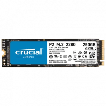 CRUCIAL SSD 250GB PCIe M.2 2280 P2 serija - CT250P2SSD8