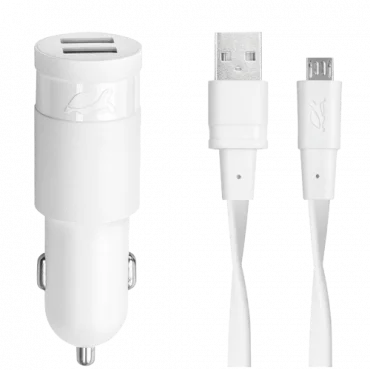 RIVACASE Auto punjač Micro USB RPVA4222 (Beli)