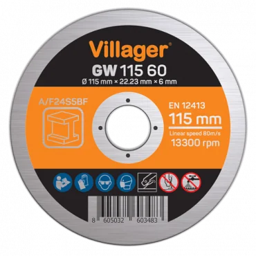 VILLAGER Brusna ploča za metal GW 115 60