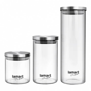 LAMART Set od 3 staklene posude LT6025