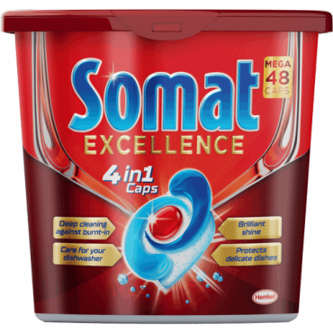 SOMAT Tablete za mašinsko pranje posuđa Excellence 48 caps 