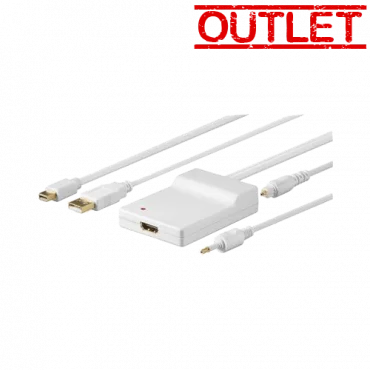PLUGIT Adapter HDMI AF OUT - USB AM + Displayport mini M + Toslink M IN
