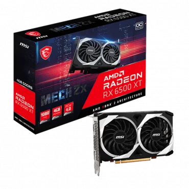 MSI AMD Radeon RX 6500 XT MECH 2X 4GB GDDR6 64-bit OC