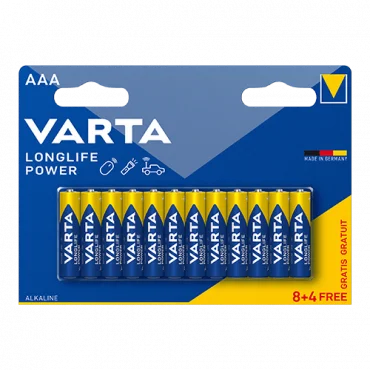 VARTA Alkalne baterije LR03 8+4 AAA