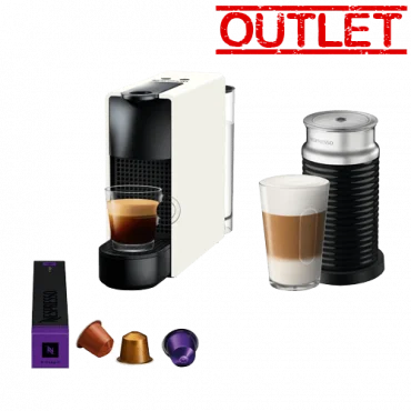 NESPRESSO Aparat za espresso kafu i aparat za pravljenje pene od mleka Essenza Mini White i Aeroccino 3, A3NC30EUWH-TX OUTLET