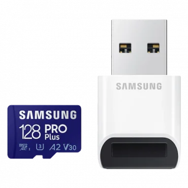 SAMSUNG MicroSDXC 128GB U3 i Card Reader MB-MD128KB PRO PLUS