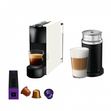 NESPRESSO Aparat za espresso kafu i aparat za pravljenje pene od mleka Essenza Mini White i Aeroccino 3, A3NC30EUWH-TX