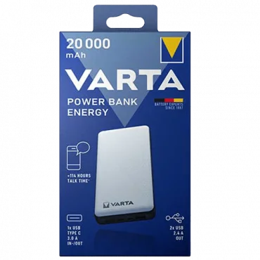 VARTA Power bank Energy 20000mAh (Bela)