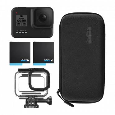 GOPRO HERO8 Black Akciona kamera + punjiva baterije + zaštitno kućište + torbica Bundle