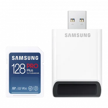 SAMSUNG Pro Plus 128GB U3 SDXC i Card Reader