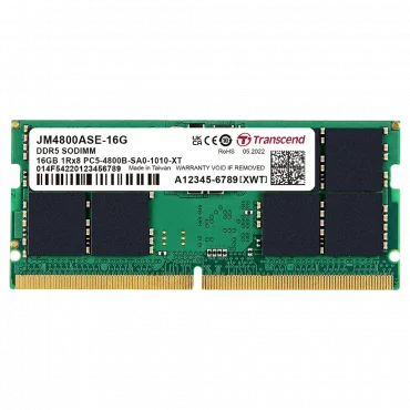 TRANSCEND JetRam SODDIM DDR5 16GB 4800MHz CL40 JM4800ASE-16G - Memorija