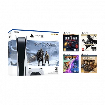 SONY PlayStation 5 konzola + God of War Ragnarök + Marvel's Spider-Man Miles Morales Ultimate Edition + Ratchet and Clank Rift Apart + Ghost of Tsushima Directors Cut + Uncharted: Legacy of Thieves Collection Remastered