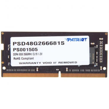 PATRIOT Signature 8GB SODIMM DDR4 2666MHz CL19 PSD48G266681S RAM memorija