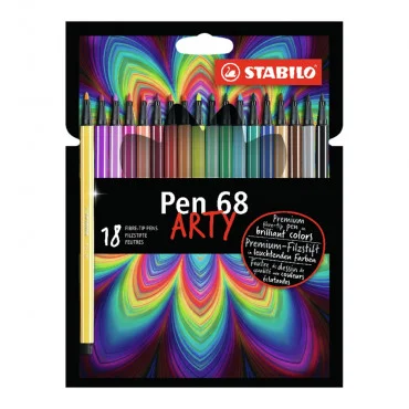 STABILO Pen 68 ARTY 1/18 Flomasteri set