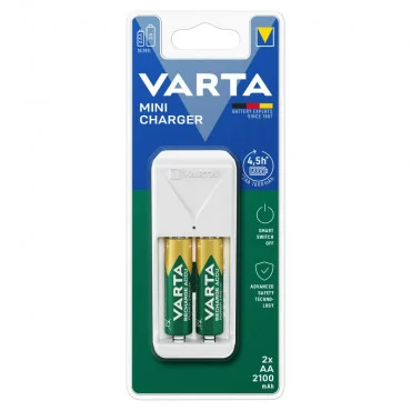 VARTA Mini Punjač baterija + 2xHR6 2100mAh Baterije