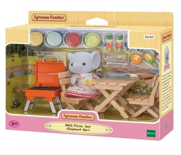 SYLVANIAN EC5640 BBQ picnic elephant girl set