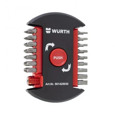 WURTH 561425030 Set bitova sa magnetnim brzoizmenljivim nosačem 1/4", 33 kom