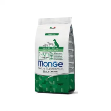 MONGE Maxi Puppy and Junior Piletina 3kg Suva hrana za pse