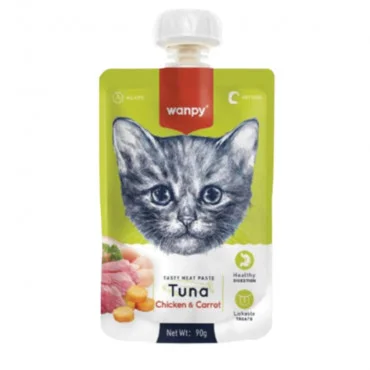 WANPY WP87154 Pasta tuna, piletina i šargarepa 90 g Poslastica za mačke