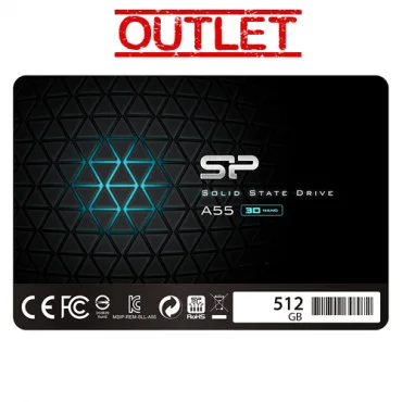 SILICON POWER SSD 512GB, 2.5", SATA III, Ace A55 - SP512GBSS3A55S25 OUTLET
