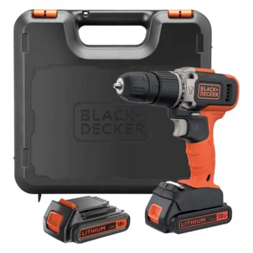 BLACK & DECKER BCD003C2K Akumulatorska vibraciona bušilica-odvrtač + 2 x akumulator 1.5 Ah + kofer