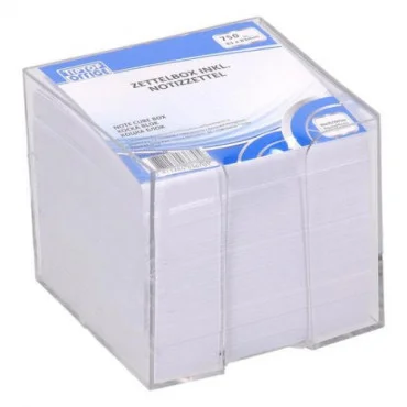 TIP TOP OFFICE Memorijski blokčići u PVC držaču 83 x 83 mm Bela