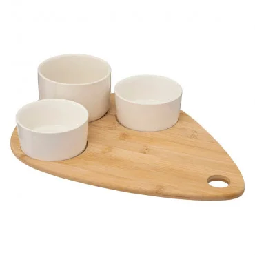 SECRET DE GOURMET Aperitif set Bamboo white